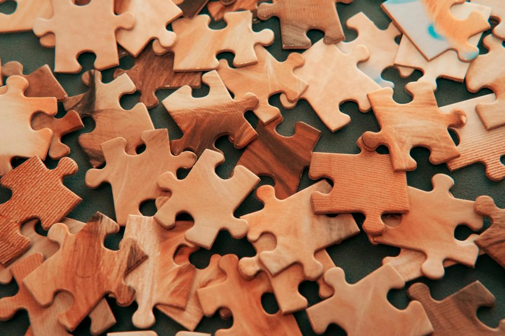 wooden puzzle pieces